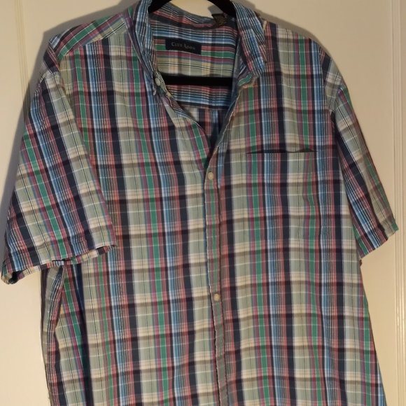 Club Room Mens Spotlight Plaid Shirt Blue Size Medium main image 1